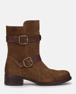 Ankle Boots|Yokono Heeled Booty MONS-003 Brown