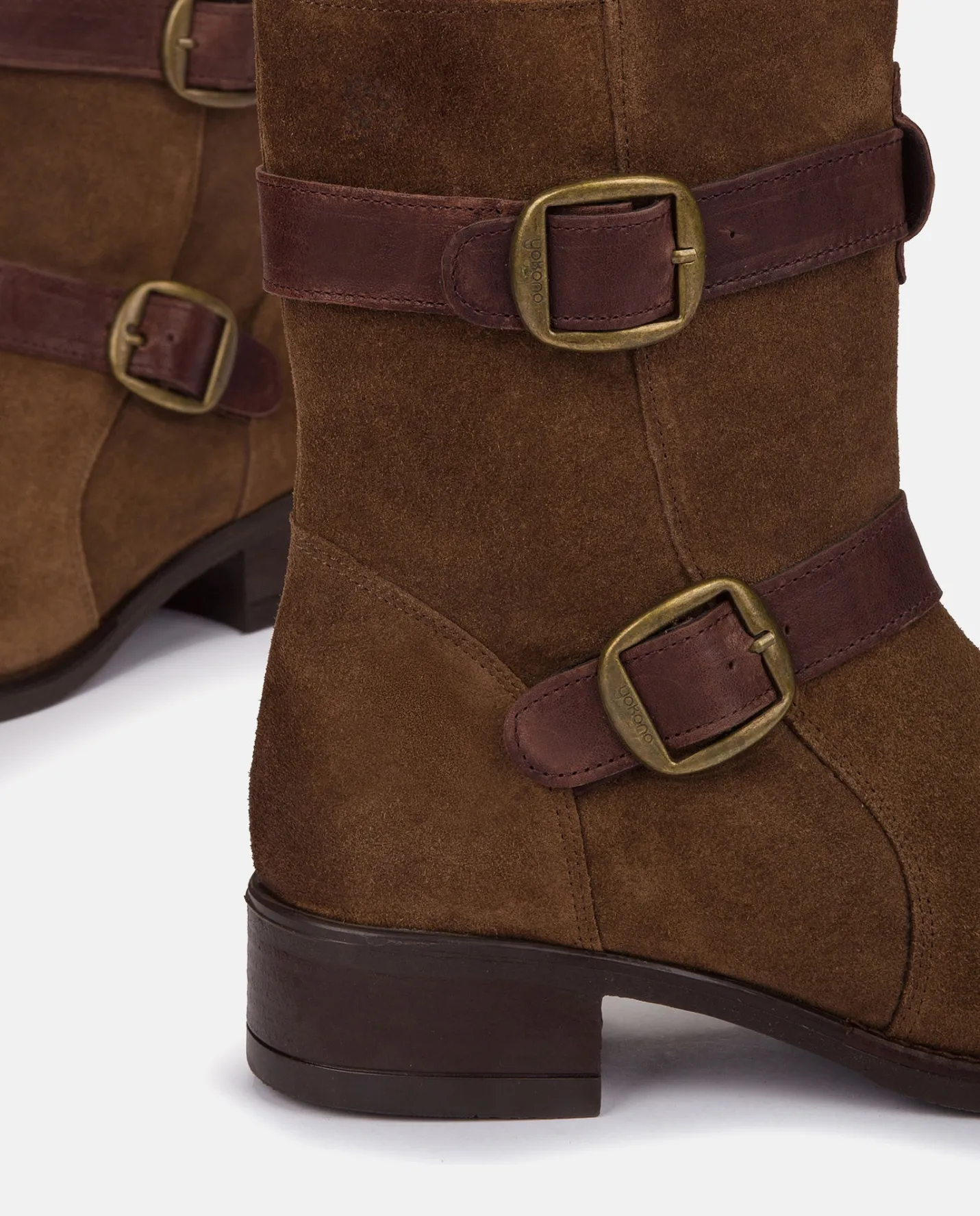Ankle Boots|Yokono Heeled Booty MONS-003 Brown