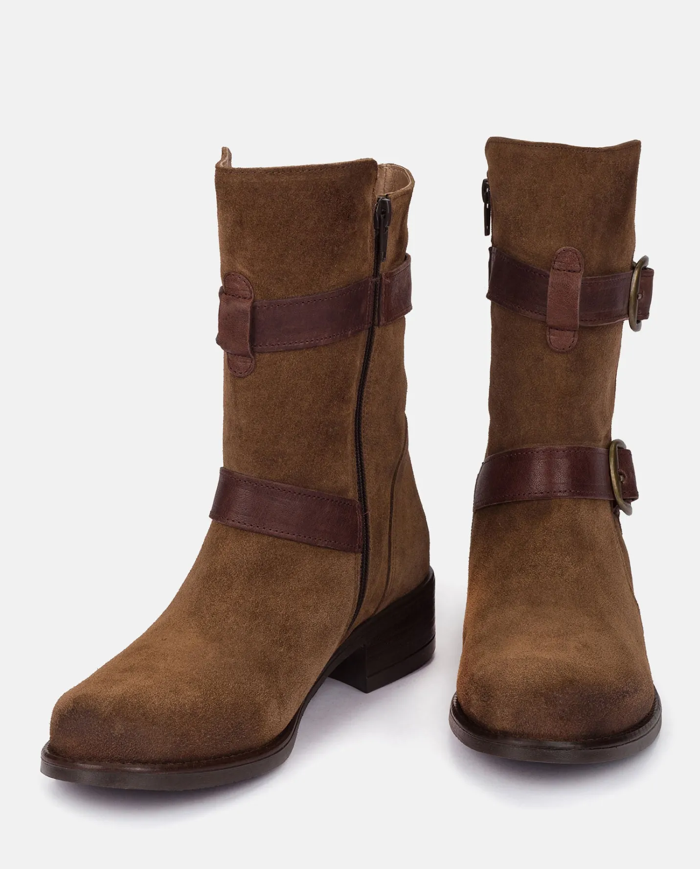 Ankle Boots|Yokono Heeled Booty MONS-003 Brown