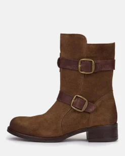 Ankle Boots|Yokono Heeled Booty MONS-003 Brown