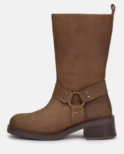 Boots|Yokono Heeled Booty SPA-003 Brown