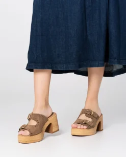 Heeled Sandals|Yokono Heeled Sandal BONAI-003 Brown