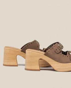 Heeled Sandals|Yokono Heeled Sandal BONAI-003 Brown