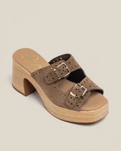 Heeled Sandals|Yokono Heeled Sandal BONAI-003 Brown
