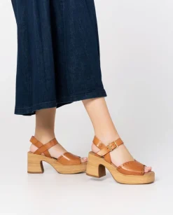 Heeled Sandals|Yokono Heeled Sandal BONAI-002 Brown