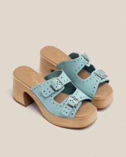 Heeled Sandals|Yokono Heeled Sandal BONAI-003 Green