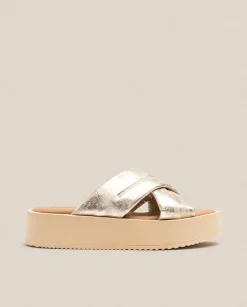 Platform Sandals|Yokono Platform Sandal CARMEN-004 Gold