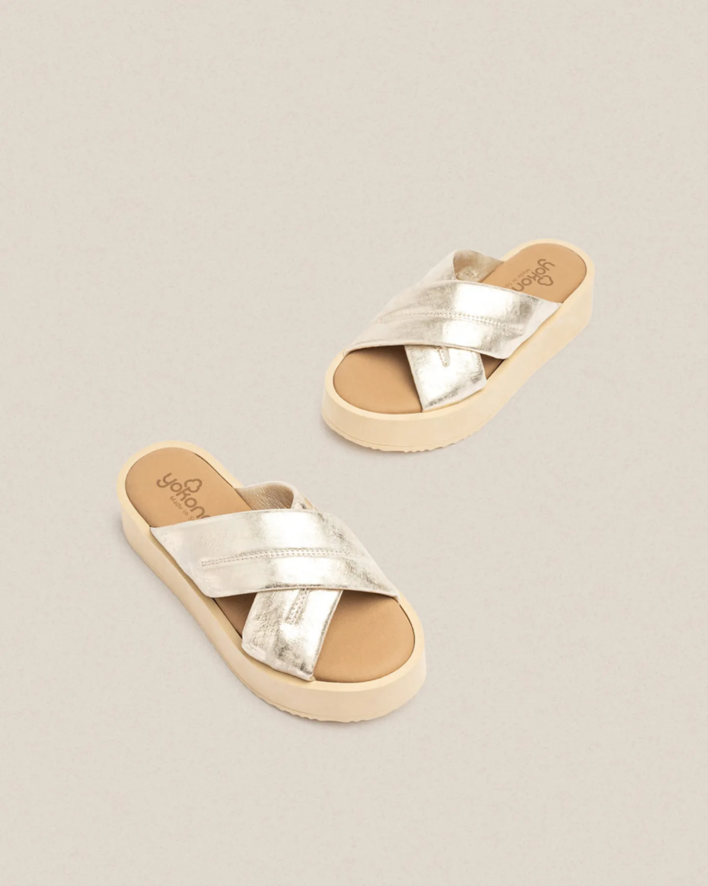 Platform Sandals|Yokono Platform Sandal CARMEN-004 Gold