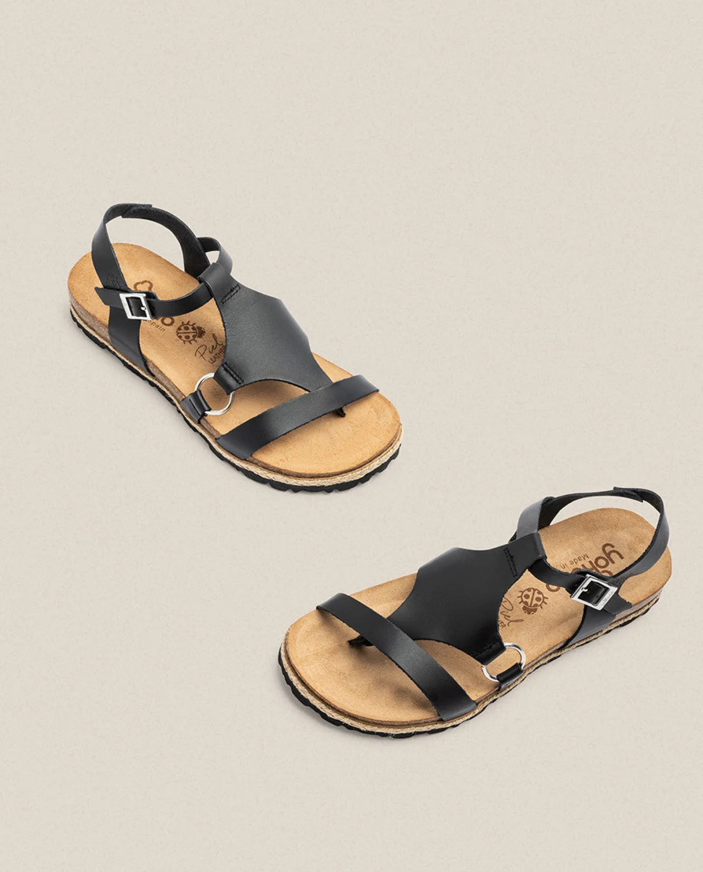 Platform Sandals|Flat Sandals|Yokono Platform Sandal CHIPRE-021 Black
