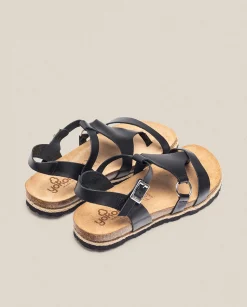 Platform Sandals|Flat Sandals|Yokono Platform Sandal CHIPRE-021 Black
