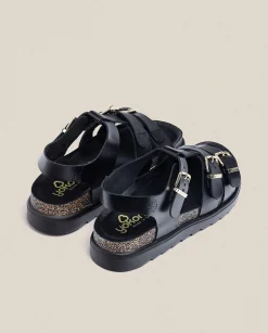Platform Sandals|Yokono Platform Sandal TUNEZ-114 Black
