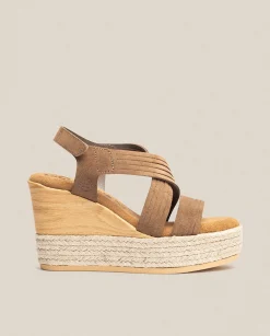 Wedge Sandals|Yokono Sandalia De Cuña Mey 003 Marron