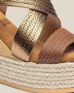 Wedge Sandals|Yokono Sandalia De Cuña Mey 003 Marron