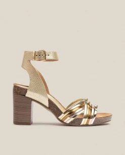 Heeled Sandals|Yokono Sandalia De Tacón Ponza 005 Dorado