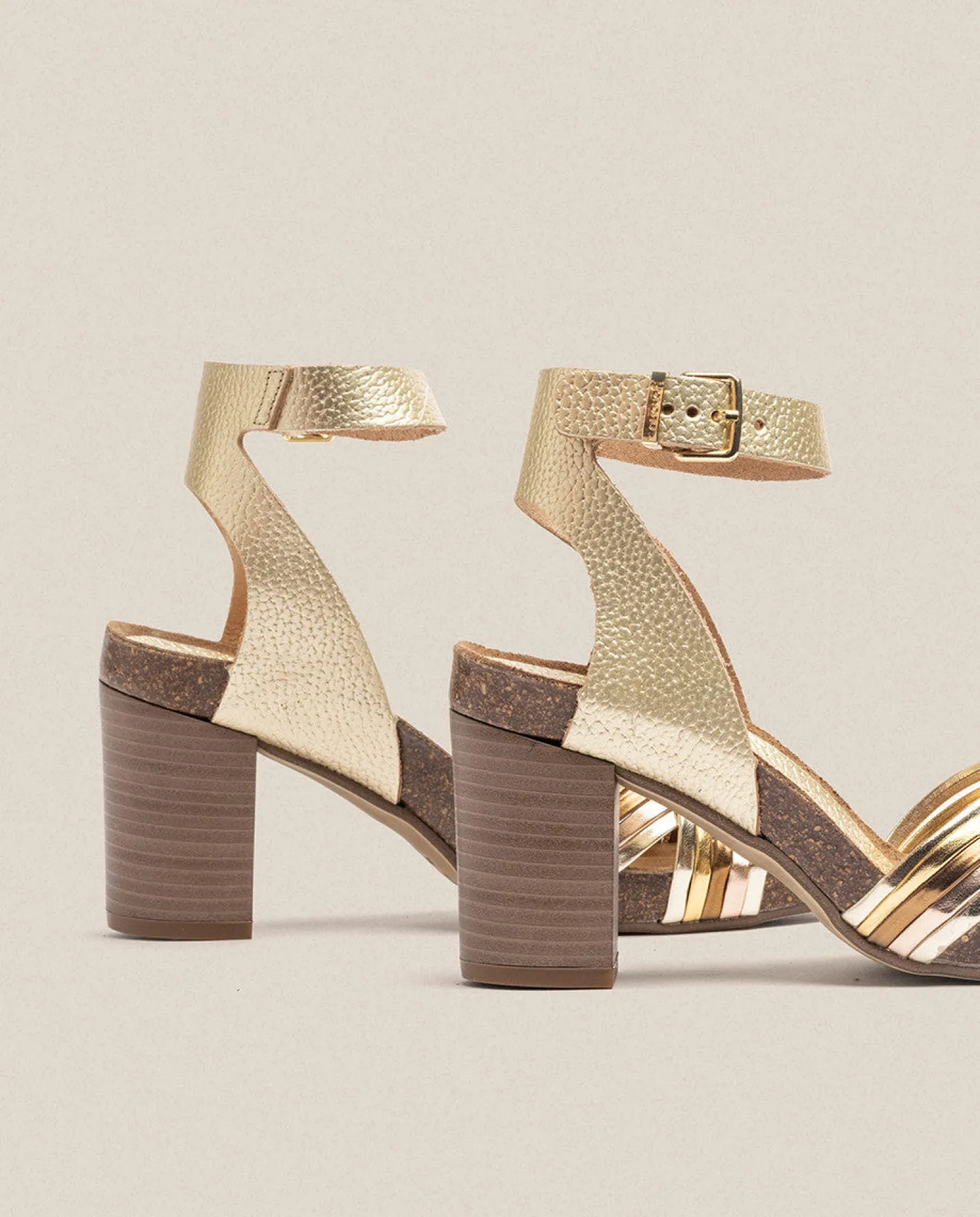Heeled Sandals|Yokono Sandalia De Tacón Ponza 005 Dorado