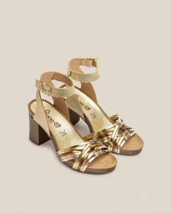 Heeled Sandals|Yokono Sandalia De Tacón Ponza 005 Dorado