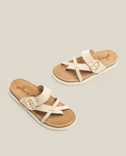 Flat Sandals|Yokono Sandalia Plana Arena 003 Beige