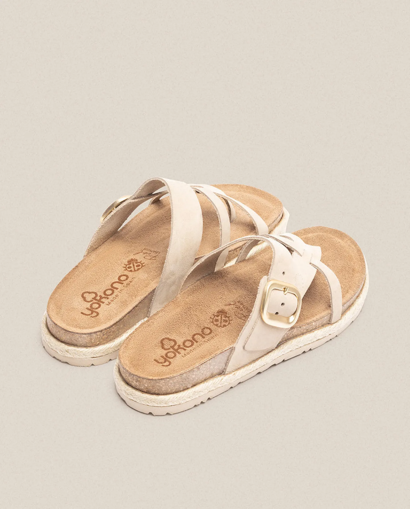 Flat Sandals|Yokono Sandalia Plana Arena 003 Beige