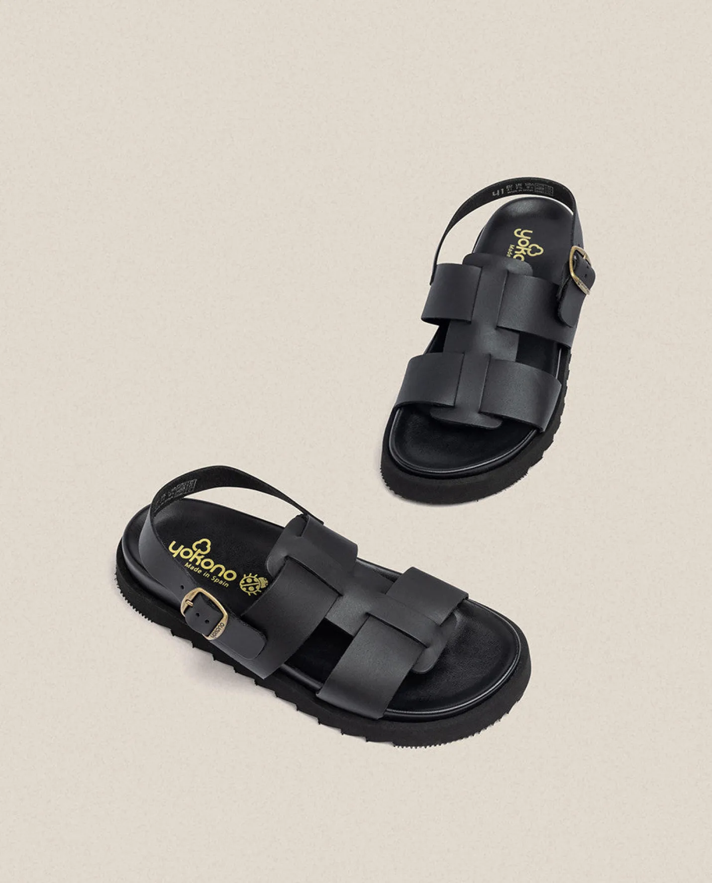 Sandals|Yokono Sandalia Plana Man 002 Negro