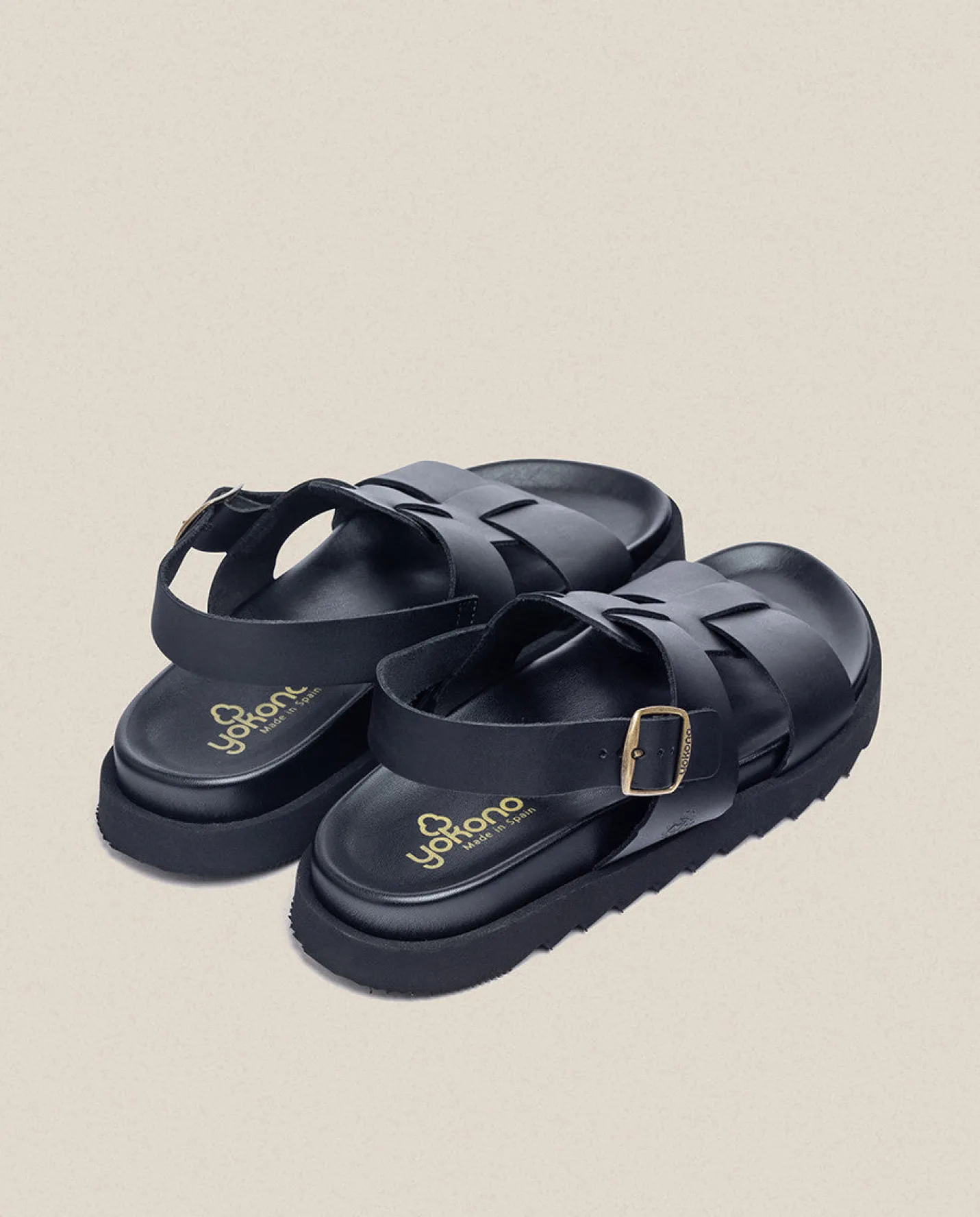 Sandals|Yokono Sandalia Plana Man 002 Negro