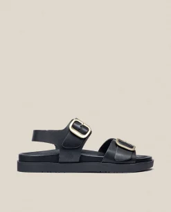 Flat Sandals|Yokono Sandalia Plana Morena 002 Negro