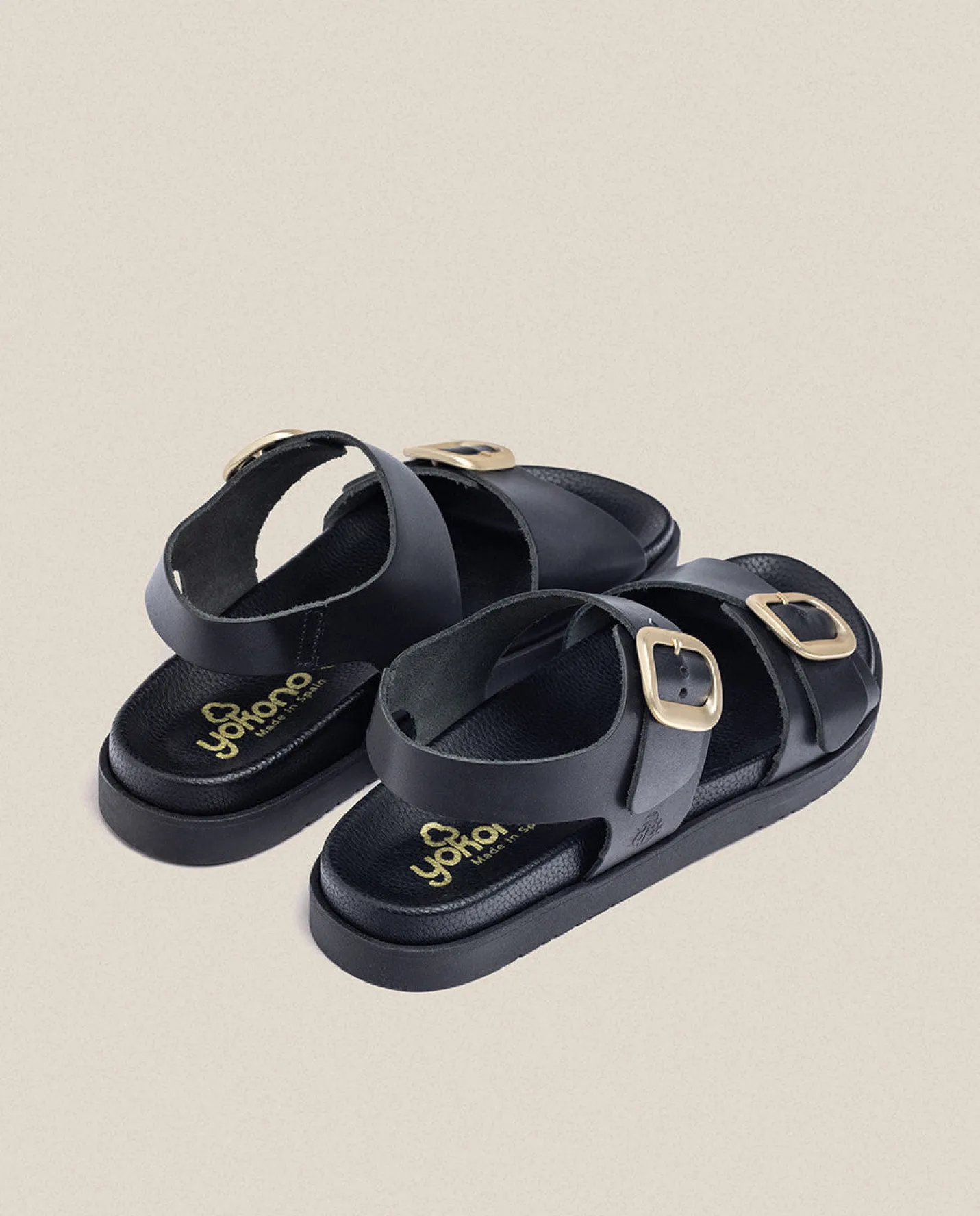 Flat Sandals|Yokono Sandalia Plana Morena 002 Negro