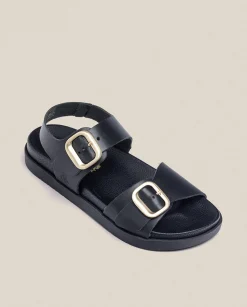 Flat Sandals|Yokono Sandalia Plana Morena 002 Negro