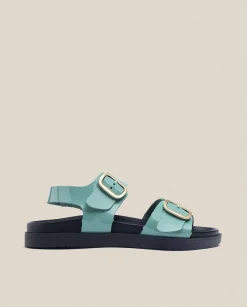 Flat Sandals|Yokono Sandalia Plana Morena 002 Verde