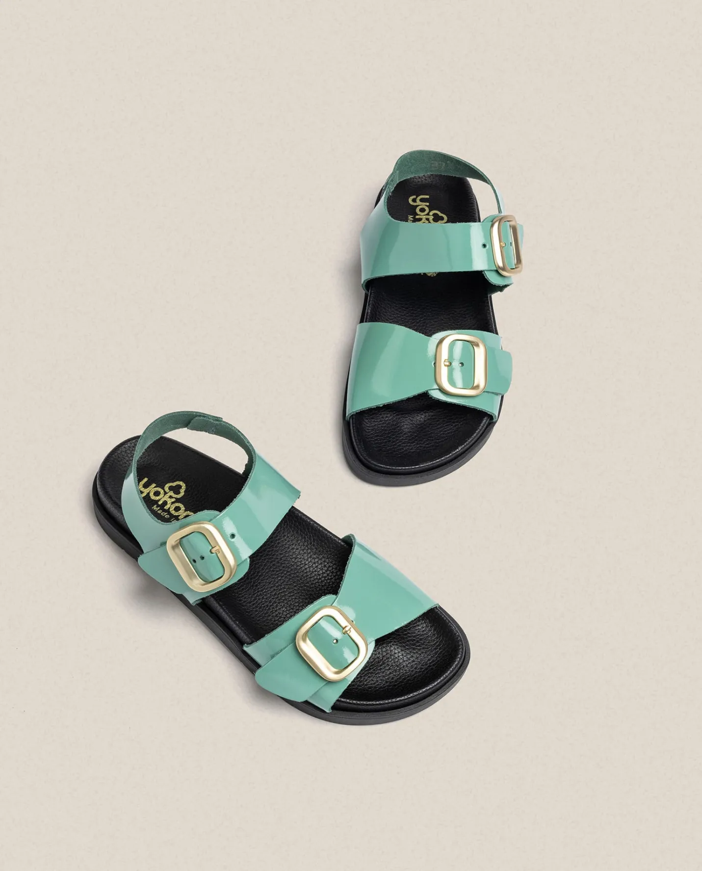 Flat Sandals|Yokono Sandalia Plana Morena 002 Verde