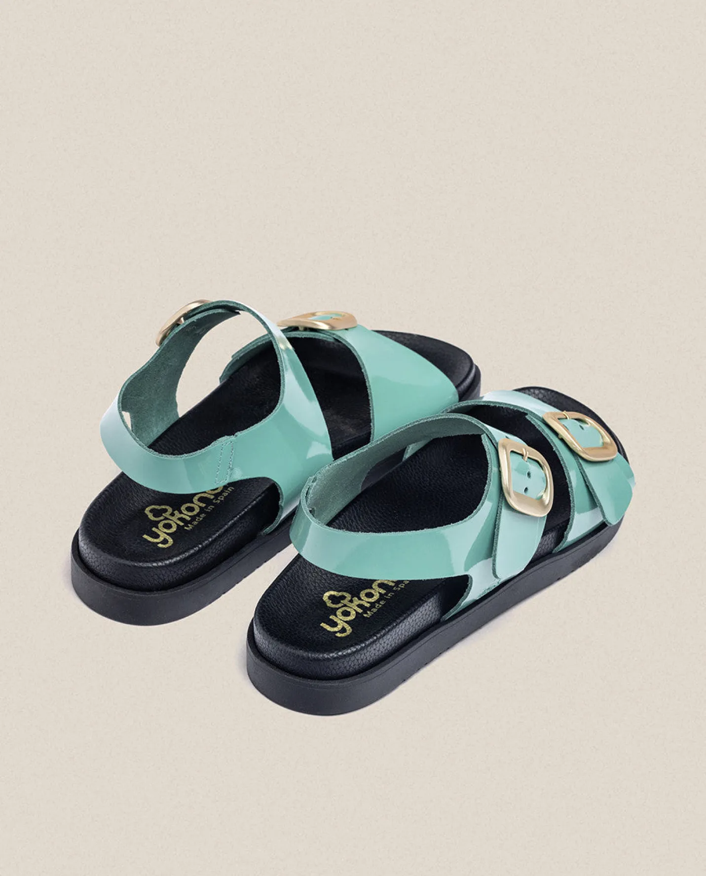 Flat Sandals|Yokono Sandalia Plana Morena 002 Verde