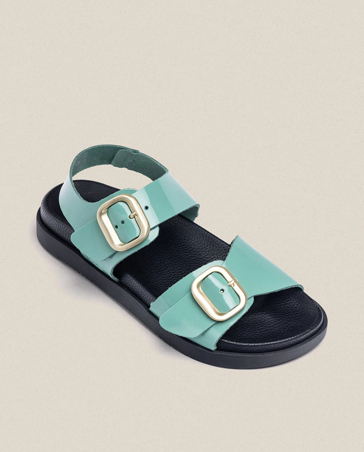 Flat Sandals|Yokono Sandalia Plana Morena 002 Verde