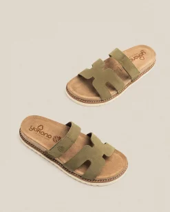 Flat Sandals|Yokono Sandalia Plana Petra 125 Verde