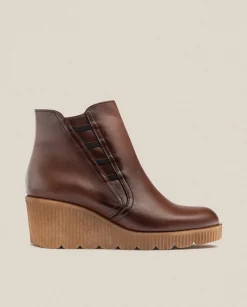 Ankle Boots|Yokono Wedge Ankle Boot MADONA-006 Brown