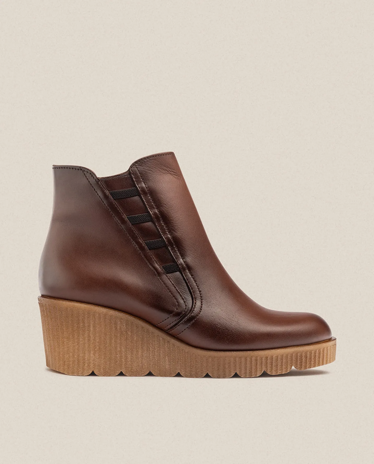 Ankle Boots|Yokono Wedge Ankle Boot MADONA-006 Brown