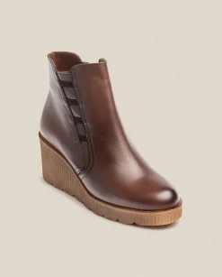 Ankle Boots|Yokono Wedge Ankle Boot MADONA-006 Brown