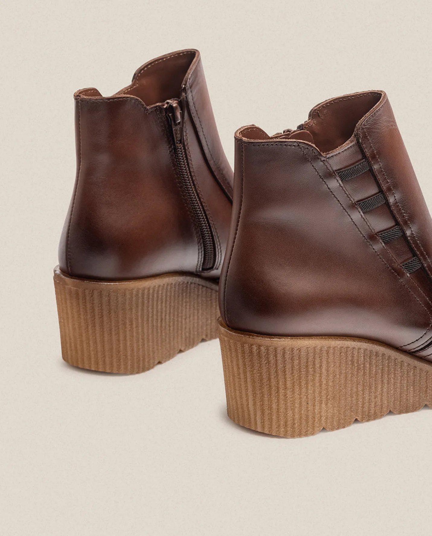 Ankle Boots|Yokono Wedge Ankle Boot MADONA-006 Brown