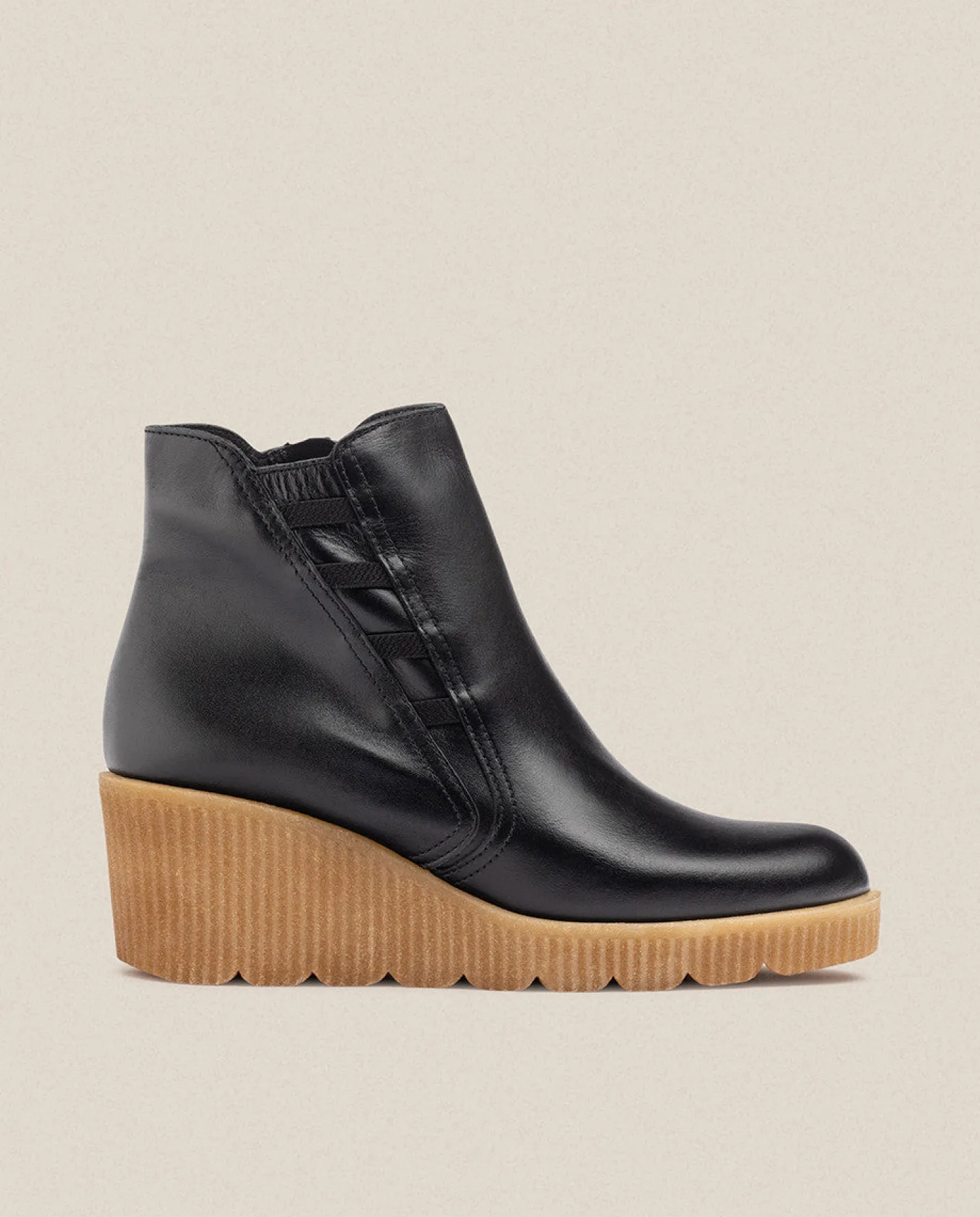 Ankle Boots|Yokono Wedge Ankle Boot MADONA-006 Black