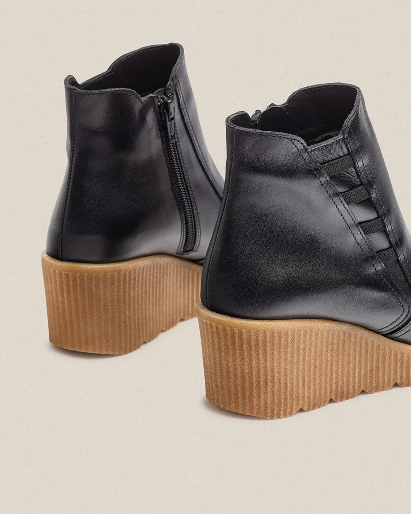 Ankle Boots|Yokono Wedge Ankle Boot MADONA-006 Black