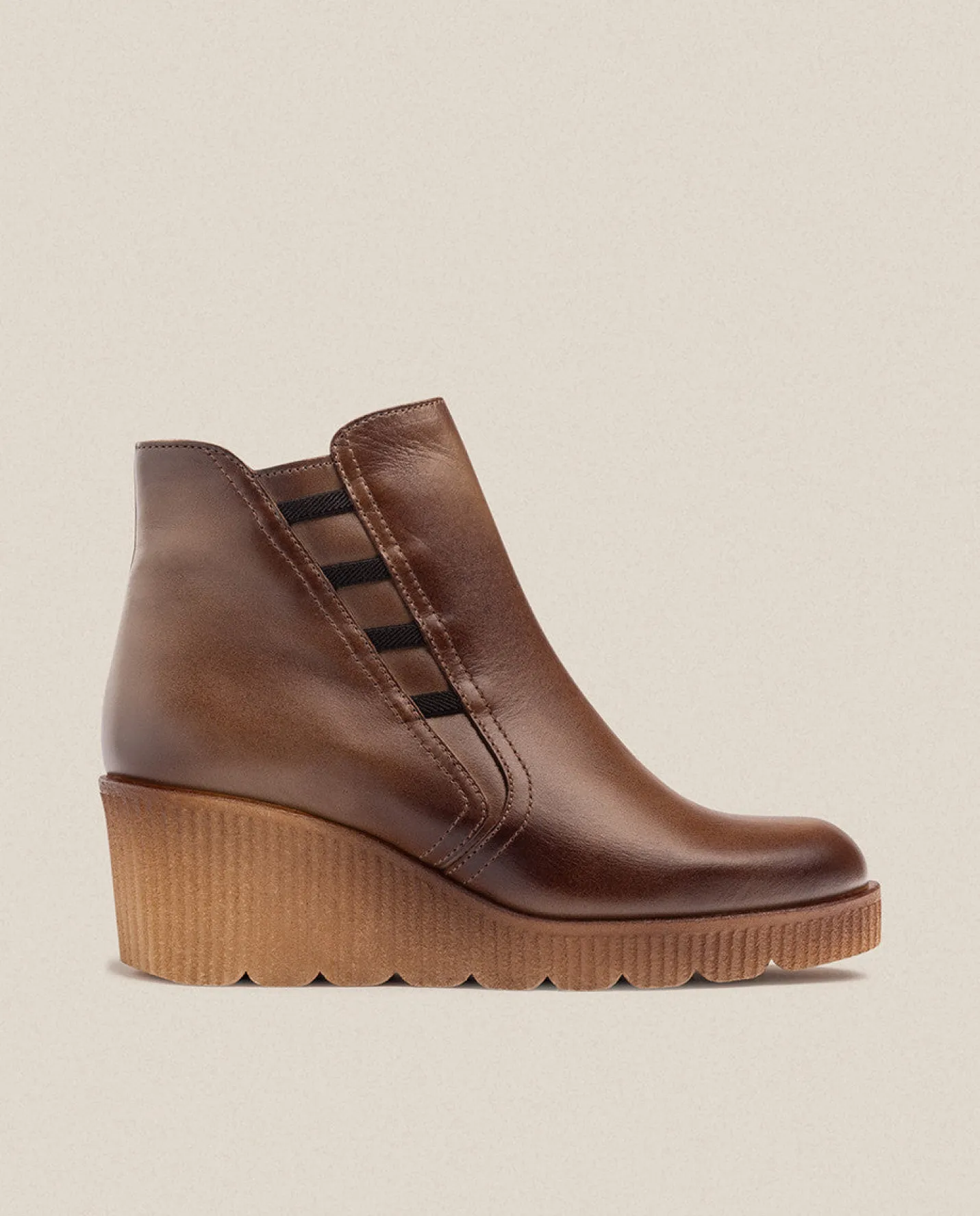 Ankle Boots|Yokono Wedge Ankle Boot MADONA-006 Brown