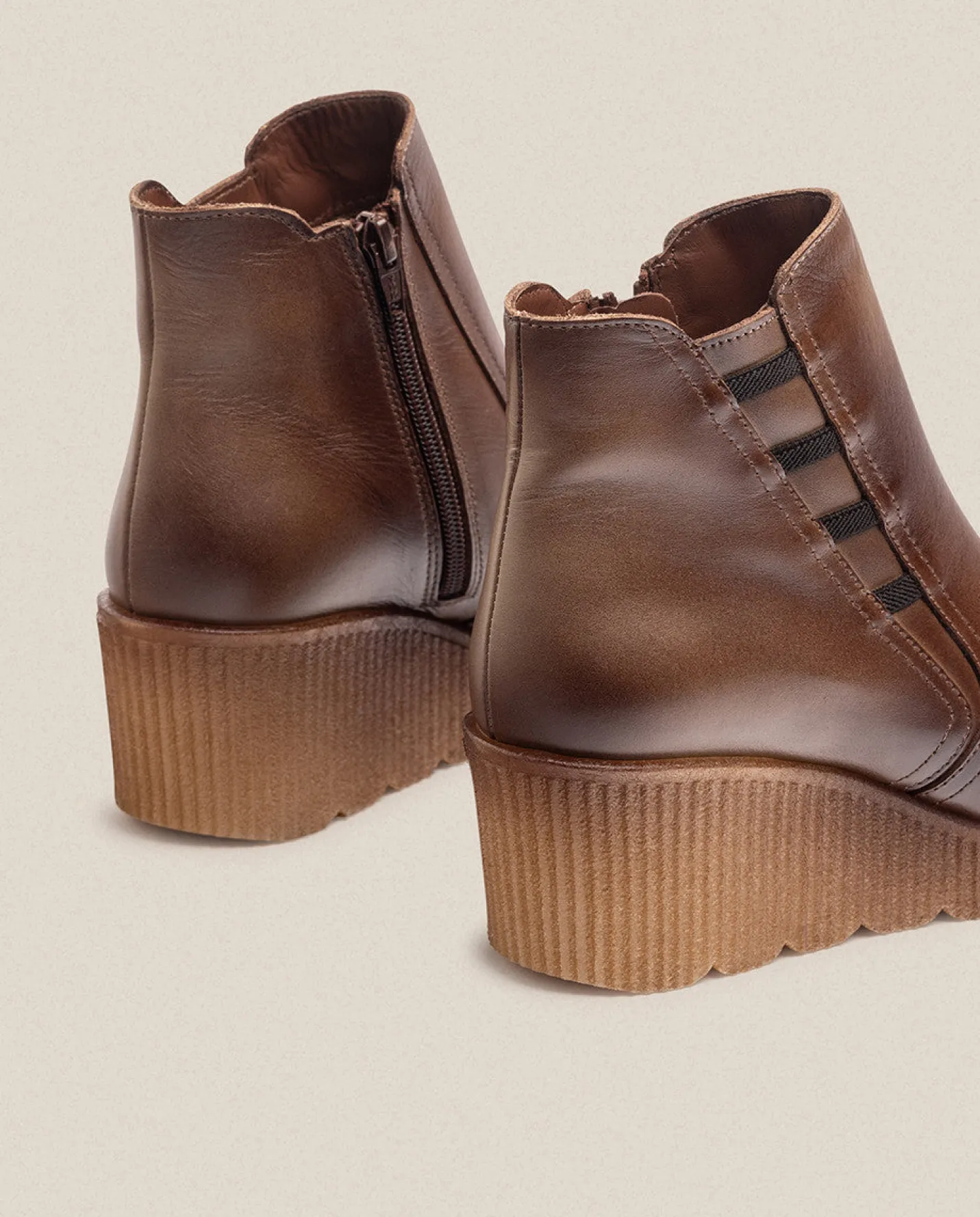 Ankle Boots|Yokono Wedge Ankle Boot MADONA-006 Brown