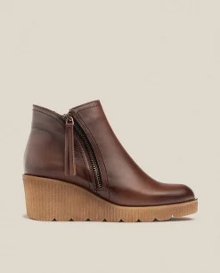 Ankle Boots|Yokono Wedge Ankle Boot MADONA-007 Brown
