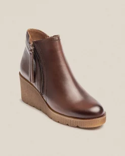 Ankle Boots|Yokono Wedge Ankle Boot MADONA-007 Brown