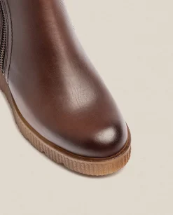 Ankle Boots|Yokono Wedge Ankle Boot MADONA-007 Brown