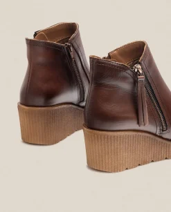 Ankle Boots|Yokono Wedge Ankle Boot MADONA-007 Brown