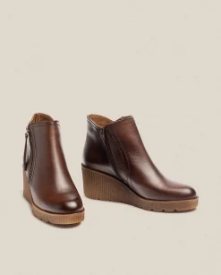 Ankle Boots|Yokono Wedge Ankle Boot MADONA-007 Brown