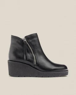 Ankle Boots|Yokono Wedge Ankle Boot MADONA-007 Black