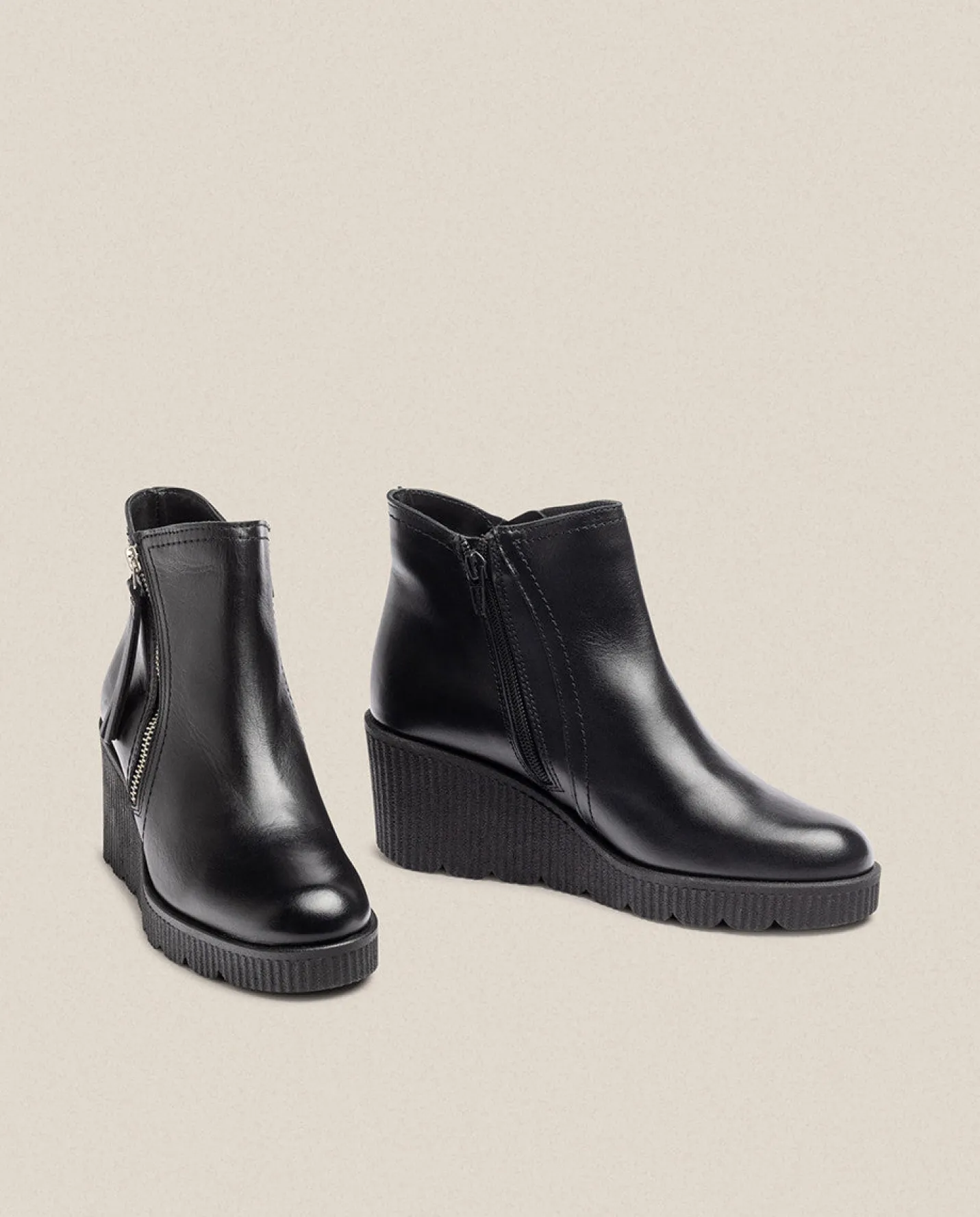 Ankle Boots|Yokono Wedge Ankle Boot MADONA-007 Black