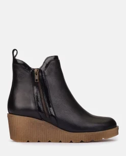 Ankle Boots|Yokono Wedge Booty MADONA-002 Black