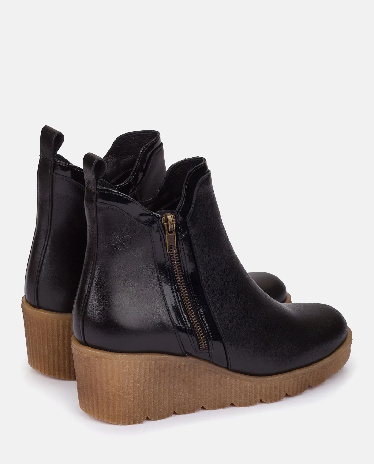 Ankle Boots|Yokono Wedge Booty MADONA-002 Black