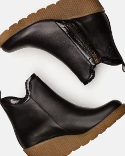 Ankle Boots|Yokono Wedge Booty MADONA-002 Black
